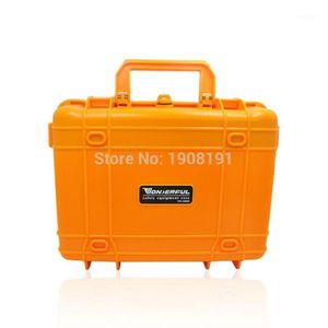 Étui rigide entièrement étanche avec mousse pour appareil photo, équipement vidéo, étui de transport, noir Orange, plastique ABS scellé, sécurité Portable243Q