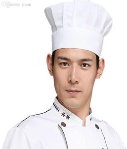 Whole1 PCS adulte élastique blanc el Chef chapeau boulanger BBQ cuisine cuisine chapeau Costume Cap5142100