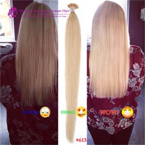 Double Drawn Human Human Silky Straight Blonde Keratin Stick I Tip Pre Bonded Micro Fusion Hair Extensions i tip hair extensions 1g