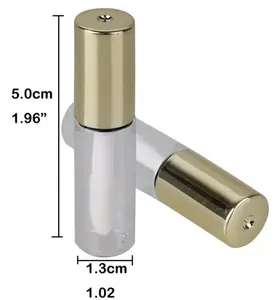 Mini Tube de brillant à lèvres transparent vide en plastique, bouteille de baume à lèvres rechargeable de voyage, conteneur d'échantillon de rouge à lèvres, vente en gros, 0.8ml