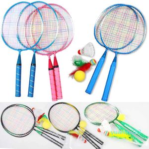 Vente en gros-1 paire de raquettes de badminton pour enfants de jeunes Sports Cartoon Suit Toy pour enfants B2Cshop