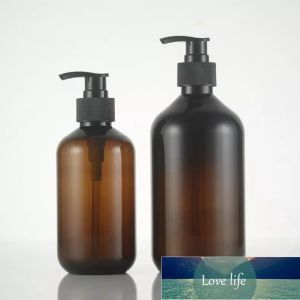 Bouteilles en plastique ambré de 10 OZ 16 OZ, avec pompes à lotion pour organiser le savon, le shampoing, sans BPA, 300 ml, 500 ml, qualité supérieure, vente en gros