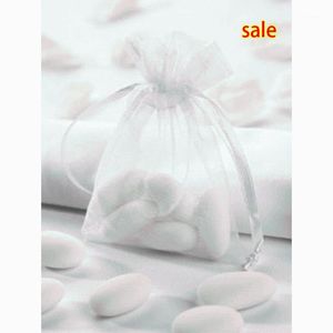 Autres fournitures de fête d'événement en gros 100 pièces 9x7 cm Organza Christams sac de cadeau de mariage bijoux bonbons emballage 1