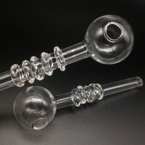 Vente en gros de 5 pouces Longueur Huile Pipe de verre Tuyaux à la main bon marché Bubbler Pyrex Verre Tuyaux d'eau Mini Poignée de poignée en verre