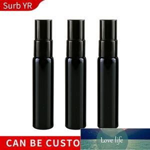 Venta al por mayor, botella de Perfume de vidrio UV negra portátil de 10ML con pulverizador, frasco de Perfume cosmético vacío para viajero
