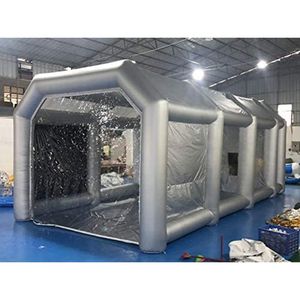 Venta al por mayor 10mLx5mWx3.5mH (33x16.5x11.5ft) Carpa inflable para pintura de autos de varios tamaños con flitters, cabina de pintura en aerosol para autos inflables usados pequeños móviles para la venta