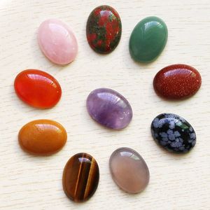 En gros 10 pcs/lot haute qualité pierre naturelle ovale CAB CABOCHON perles en forme de larme bijoux à bricoler soi-même faisant pour cadeau de vacances livraison gratuite 30mm * 22mm