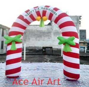 wholesale 10x6m 33x20ft avec ventilateur Belle arche gonflable de canne en bonbon de Noël pour la décoration de Noël fabriquée en Chine