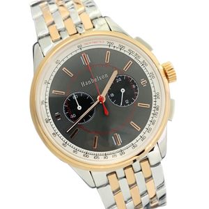 Vente en gros 1884 Luxe Mens Designer Montres Deux Tons Bracelet En Métal Multifonctionnel Quartz Chronographe Mouvement Cadran Gris orologio di lusso Montres-Bracelets