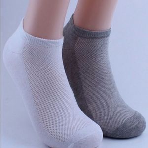 Calcetines de tobillo masculino fútbol malla de verano calcetines de botes finos transpirables para macho sólido blanco color gris color gris 3d calcetines deportivos 15 par