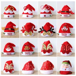 Venta al por mayor, 1 pieza, sombrero de Navidad, Papá Noel, luz LED intermitente, decoración de fiesta, regalos de Navidad y Año Nuevo, Mini sombreros