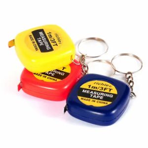 wholesale 1PC New Small 1M tape measure 1 meter portable mini soft tape measuring ruler keychain pendant gifts gift metric inch tapes LL