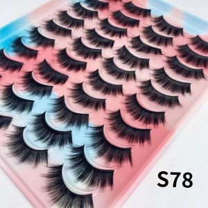 En gros 20 paires 3d Faux Cils de vison en vrac vaporeux naturel longs Cils Pack Extension de Cils courts outils de maquillage Cils