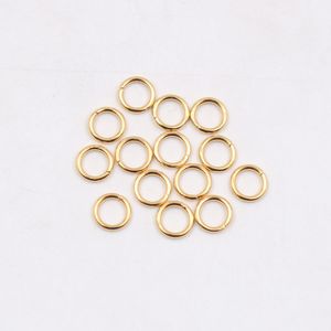 wholesale 200 piezas de acero inoxidable anillo de salto abierto anillo dividido 5x1 mm / 6 * 1 mm / 7 * 1 mm / 8 * 1 mm joyería que encuentra plata pulida moda DIY oro