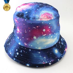 Gros-2016 Haute Qualité Été Chapeau De Plage Unisexe Casual Galaxy Seau Chapeaux Boonie Chasse Pêche Casquettes En Plein Air pour Femmes Hommes