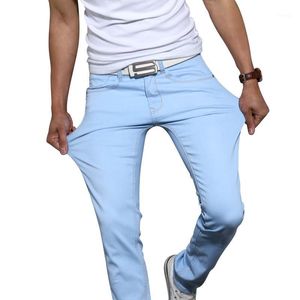 Jeans pour hommes en gros-2021 Mode pour hommes Pantalons skinny stretch décontractés Pantalons serrés Solid Colors1