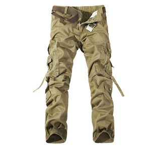 Gros-2016 New Men Cargo Pants armée vert gris noir grandes poches décoration Casual lavage facile mâle automne pantalon Livraison gratuite P1309