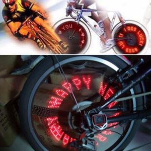 Lumières de vélo en gros - 2021 Cool 7 LED lampe de vélo roue pneu rayon flash lettre lumière recherche1