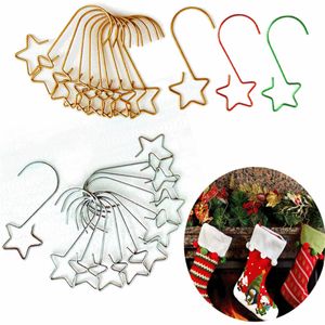 Ganci per ornamenti natalizi in acciaio inossidabile Ganci per piccoli ornamenti a forma di stella per decorazioni natalizie natalizie