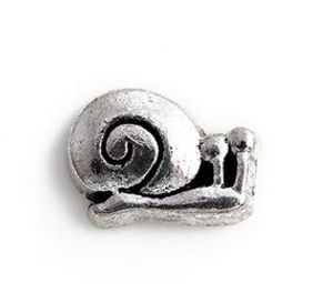 En gros 20 PCS/lot Vintage Argent Couleur Animal Escargot DIY Alliage Flottant Médaillon Charmes Fit Pour Verre Vivant Magnétique Médaillon Pendentif