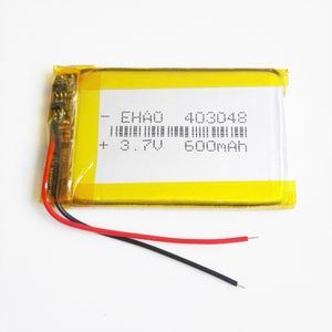 3.7 V 600 mAh Lithium Polymère LiPo Batterie Rechargeable 403048 Pour Mp3 GPS PSP Poche E-books Bluetooth Caméra 4*30*48