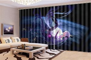 Vente en gros 3d rideau occultant fantaisie ciel nocturne belle fille 3d impression numérique HD pratique beaux rideaux
