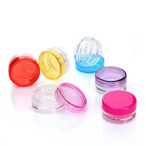 En gros 3g 5g Récipients En Plastique Pot Boîte Bouteille Transparente Vide Pots De Crème Cosmétique 3 ml 5 ml Conteneur 100 pcs