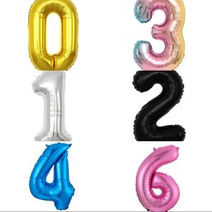 Venta al por mayor, globos con números de 40 pulgadas, 50 unids/lote, 0-9 números, globos de papel de aluminio, decoraciones para fiesta de boda y cumpleaños, 273 U2