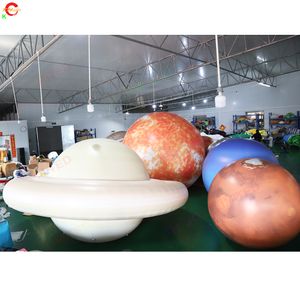 Vente en gros 4 mD (13,2 pieds) avec ventilateur Activités de plein air Éclairage LED Système solaire Ballon gonflable Nine Planet à vendre