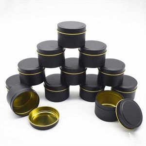 En gros 4oz pot de thé emballage conteneurs en étain stockage boîtes en aluminium pots bougie pot vis haut boîtes de conserve pour magasin épices bonbons thé