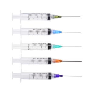 Sentilles de distribution en gros de 5 pièces 5 ml Syringe Crimp Scellé à l'aiguille Bunt Tips pour la colle dans l'huile