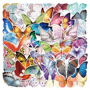 En gros 50 Pcs Papillon Autocollants Skate Accessoires Vinyle Étanche Autocollant Pour Planche À Roulettes Ordinateur Portable Bagages Téléphone Cas Stickers Parti Décor