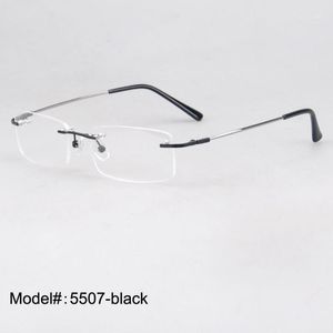 Monturas de gafas de sol al por mayor- 5507 Ventas completas 50 piezas / lote Memoria sin montura Gafas ópticas con bisagras de titanio Gafas1