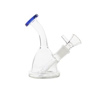 Mini conduite d'eau en verre en gros: narguilé Dab Rig de 5 pouces avec bol en entonnoir pour plates-formes Dab et petits bangs