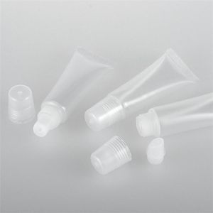 En gros 5 ml 8 ml en plastique transparent vide tubes souples rechargeables baume à lèvres rouge à lèvres brillant bouteille contenants cosmétiques boîte de maquillage