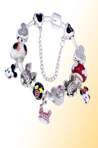 Bracelet de perles de charme en gros-925 Murano pour bijoux de bricolage originaux Style Fit P bracelet de bande dessinée bijoux5852843