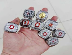 Venta al por mayor 9 Uds. Conjunto de anillos de campeonato nacional de Ohio State Buckeyes, regalo de cumpleaños para hombres sólidos, envío directo 1746819 D6YC