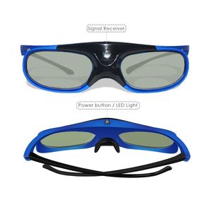 Lunettes 3D DLP LINK à obturateur actif en gros avec lunettes rechargeables pour 96-144Hz tous] projecteurs prêts à l'emploi 3D 10 pièces/lot