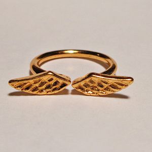 Anillo de alas de ángel ajustable al por mayor, anillos de Color dorado y plateado para mujer, regalos de joyería de moda