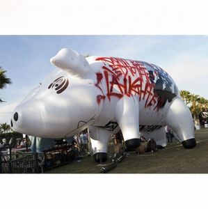 Vente en gros ballon gonflable géant hermétique de cochon avec des impressions colorées décoration animale de canival de mascotte extérieure pour les événements de défilé