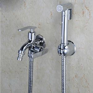 Wholesale And Retail Chrome Brass Washing Machine Faucet Hand Shower Bidet Faucet Bathroom Toilet Washer Hand Shower