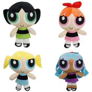 Venta al por mayor Anime Powerpuff Girls lindos juguetes de peluche juegos para niños Playmate regalo de vacaciones Decoraciones de habitación