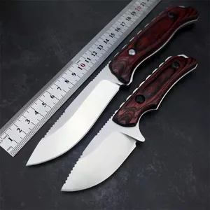 Gros B15017 M15002 Couteau à lame fixe Hidden Canyon Hunter Couteaux courts CPM-S30V Satin Drop Point Blade Outdoor Bushcraft 15017 15002 Knives