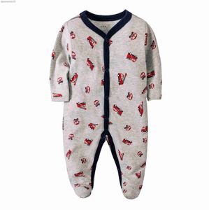 Gros bébé barboteuses nouveau-né bébé filles garçons vêtements 100% coton manches longues bébé pyjamas dessin animé imprimé bébé ensembles L230712