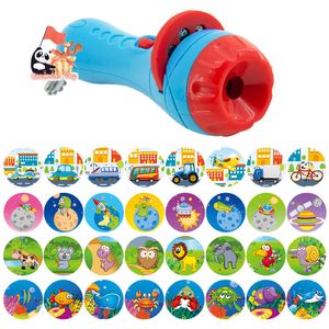 Gros bébé dormir histoire lampe de poche allumer projecteur lampe éducation précoce jouet pour enfant vacances anniversaire cadeau de noël