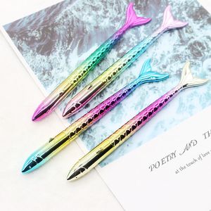 Gros stylo à bille mode école fournitures de bureau haut de gamme Kawaii coloré sirène stylos étudiant écriture cadeau sirène stylo papeterie luxe