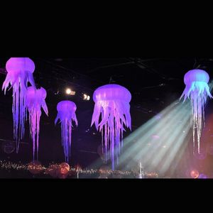 En gros beau 2 mH (6,5 pieds) lumière LED ballon décoratif de scène de mariage de fête de méduse gonflable à vendre