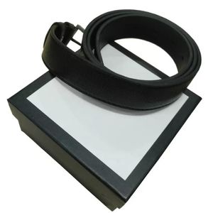 2020 vente chaude nouveau 3.4CM 3.8CM femmes ceinture noire en cuir véritable ceintures d'affaires boîte spéciale sac à poussière cadeau papier sac facture ruban