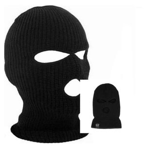 Gorras de ciclismo Máscaras al por mayor-Negro Máscara facial completa Cálido Invierno Ejército Sombrero de esquí Calentador de cuello Protector Carretera Bicicleta de montaña Máscara1