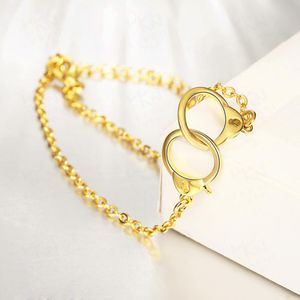 Gros-Bracelets bijoux plaqué or 18 carats mode cadeau Saint Valentin créatif romantique menottes de style européen Bracelet